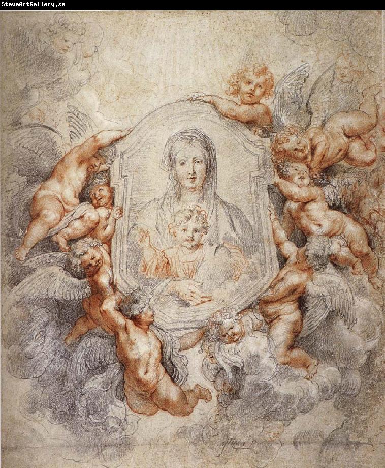 Peter Paul Rubens Portrait of the angel around Virgin Mary